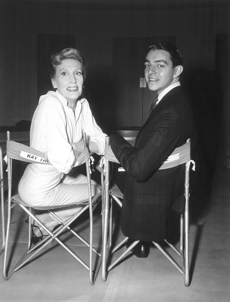 Kay Thompson and Hilary Knight on the set of Funny Face, 1956 <br/>